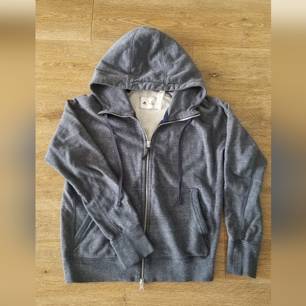 Adidas Reigning Champ Gray / Blue Knit Sweater,